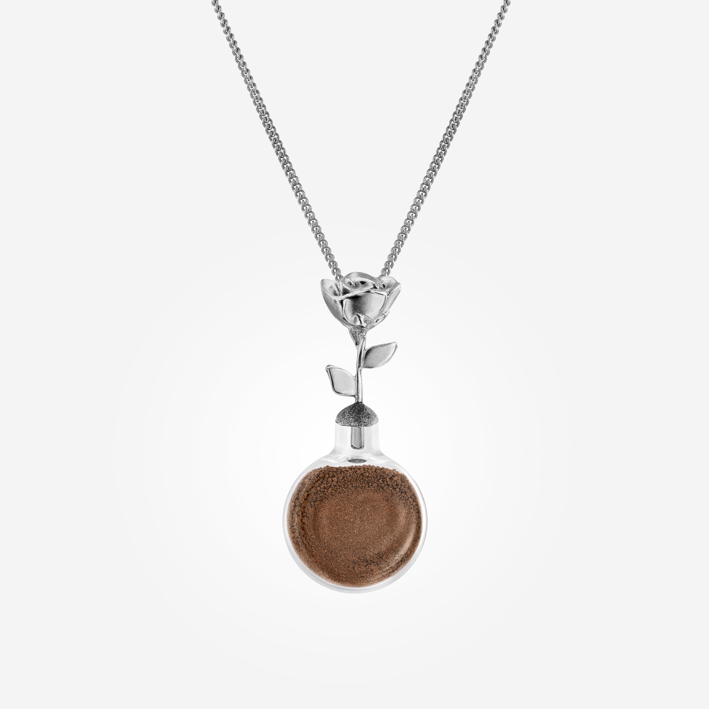 Rose Soil Necklace Silver