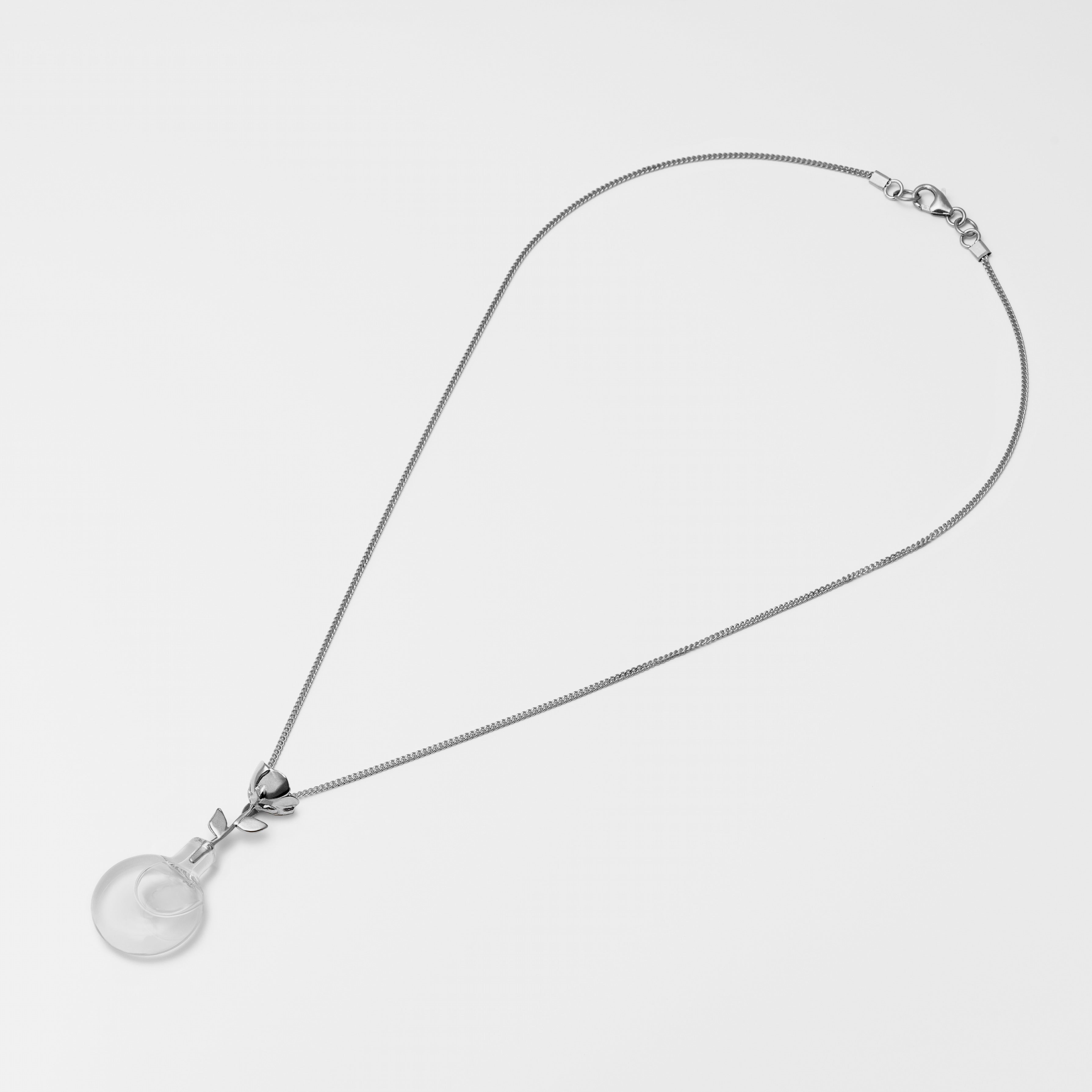 Rose Water Necklace Silver